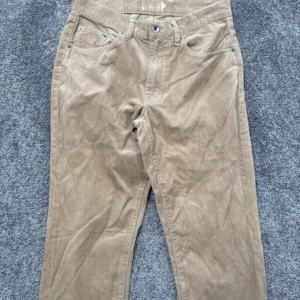 Taylor Stitch Mens 29x33 All Day Democratic Pants Tan Khaki Corduroy Organic